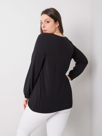 Czarna bluzka plus size z bawełny (RV-BZ-6332.53P)