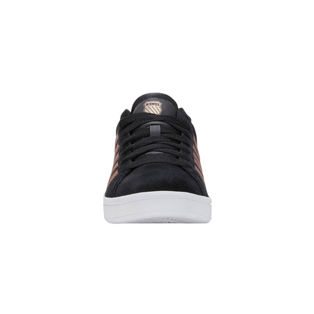 Wyprzedaż - Buty damskie sportowe K-Swiss Court Tiebreak SDE sneakersy skórzane czarne (97012-091-M)
