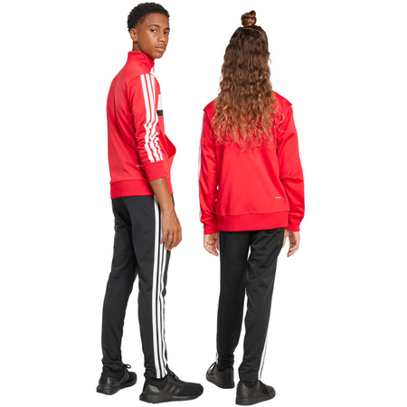 Dres dla dzieci adidas Seasonal Essentials Tiberio 3-Stripes Tricot czerwono-czarny (JI6214)