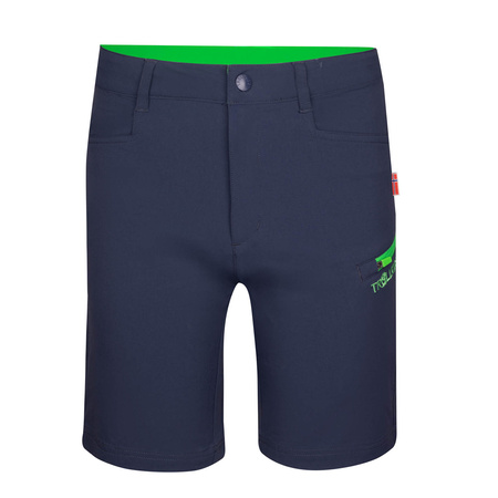 Szorty softshellowe dziecięce dla chłopca/dziewczynki Trollkids Kids Haugesund Shorts navy green (330-100)