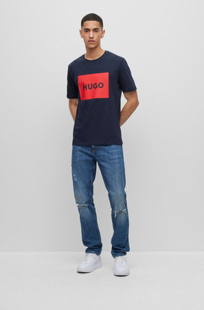 Wyprzedaż - Koszulka T-shirt męska Hugo Boss na lato granatowa (50467952-405)