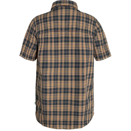 Koszula z krótkim rękawem męska Fjällräven Abisko Hike Shirt SS M Dark Navy-Buckwheat Brown (F82268-555-232)