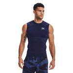 Koszulka sportowa męska Under Armour HeatGear bezrękawnik top treningowy granatowy (1361522-410)