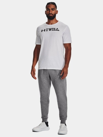 Wyprzedaż - Spodnie dresowe męskie UNDER ARMOUR Rival ciepłe szare (1379774-025)
