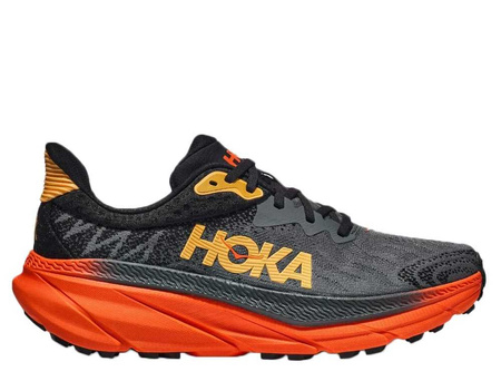 Buty do biegania męskie Hoka Challenger 7 M sportowe treningowe szare/pomarańczowe (1134497-CFLM)