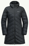 Wyprzedaż - Kurtka zimowa damska puchowa Jack Wolfskin Tundra Down Coat czarne (1207751_6000)