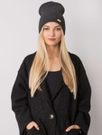 RUE PARIS Ciemnoszara czapka beanie z dzianiny (JK-CZ-38.26X)