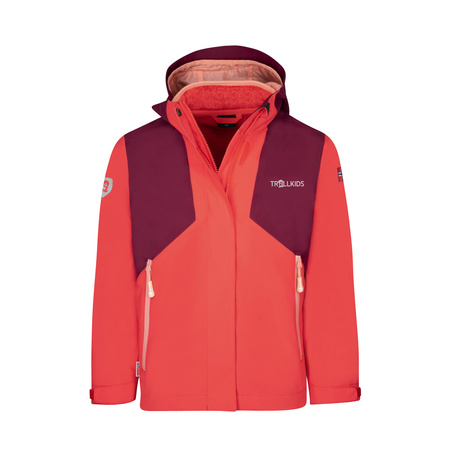 Wodoodporna kurtka 3 w 1 Trollkids Girls Preikestolen 3in1 Jacket dla dziewczynki (550-422)