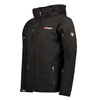 Kurtka softshell męska Geographical Norway TUNAR MEN GN 009 BS3 + BS4 wiatroszczelna czarna (SR274H-GN-BLACK)