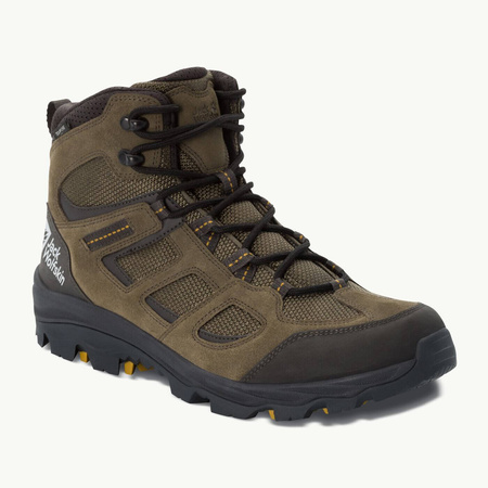 Wyprzedaż - Buty trekkingowe męskie Jack Wolfskin Vojo 3 Texapore MID M khaki-phantom brązowe (4042462_4287)