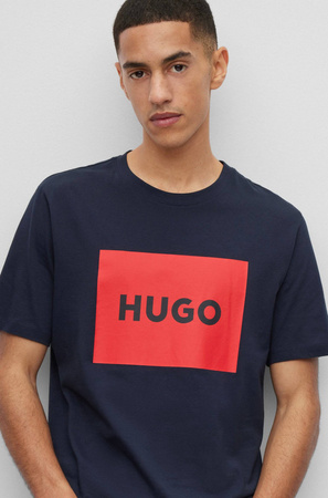 Wyprzedaż - Koszulka T-shirt męska Hugo Boss na lato granatowa (50467952-405)