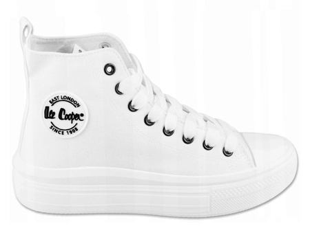 BUTY LEE COOPER TRAMPKI WYSOKIE BIAŁE (LCW-23-44-1627LA)