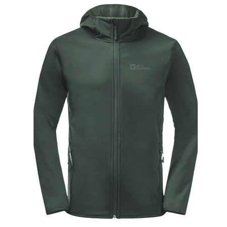 Kurtka outdoorowa męska z kapturem Jack Wolfskin Bornberg Hoody M przejściowa zielona (1307471_4161)