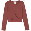 Koszulka damska Champion Crewneck Croptop brązowa (117435 MS524)