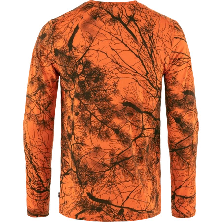 T-shirt męski Fjällräven Värmland Wool LS M Orange Multi Camo (F86673-261)