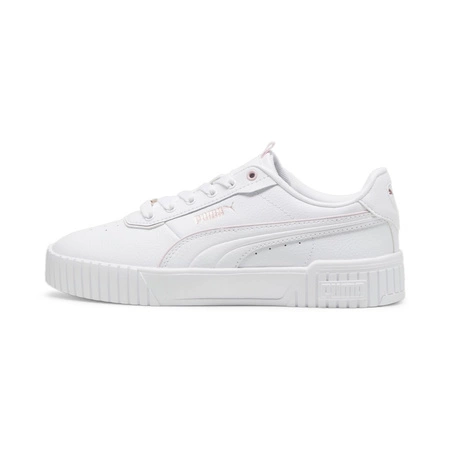 Wyprzedaż - Buty sportowe damskie Puma Carina 2.0 Lux sneakersy skórzane białe (395017-05)