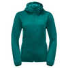 Kurtka outdoorowa z kapturem damska Jack Wolfskin Windhain Hoody W przejściowa sportowa zielona (1307481_4167)