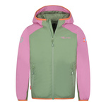 Kurtka ultralekka przejściowa dziecięca dla chłopca/dziewczynki Trollkids Kids Halsafjord Jacket pistachio green/wild rose/papaya (616-353)