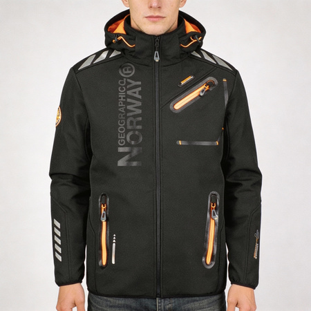 Kurtka sportowa męska Geographical Norway Royaute DB MEN 068 czarna (WY1999H/GN/Black / Orange)