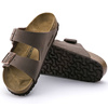 Klapki damskie brązowe Birkenstock Arizona Birko-Flor Nubuck Mocha narrow wąskie (0151183)