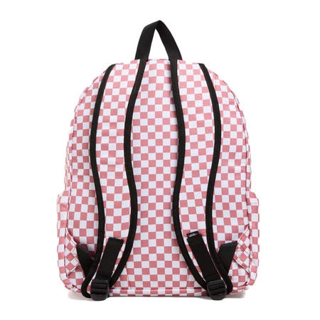 Plecak szkolny młodzieżowy Vans Old Skool Check Backpac Withered Rose w kratkę biało-różowy (VN000H4XCHO)