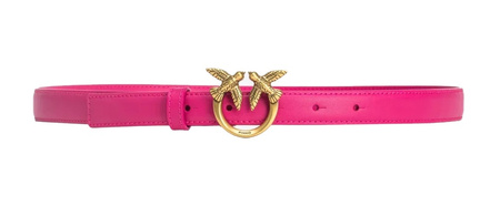 Skórzany pasek z klamrą Pinko LOVE BERRY H2 BELT 100143-A0F1 różowy (2 cm)