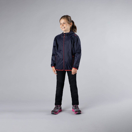 Wyprzedaż - Kurtka dziecięca przeciwdeszczowa CMP Kid G Jacket Rain Fix Hood granatowa (3X53255-28ML)