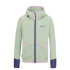 Kurtka polarowa dziecięca dla dziewczynki Trollkids Girls Saltfjord Jacket pistachio green/wild rose/violet blue (528-353)