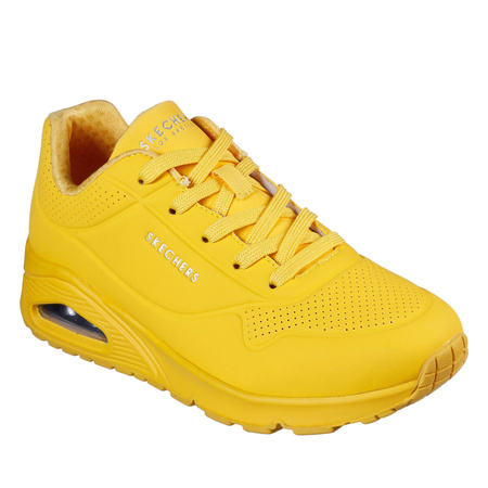 Wyprzedaż - Sneakersy damskie Skechers Uno Stand On Air buty sportowe żółte (73690-YEL)