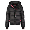 Kurtka zimowa puchowa damska Geographical Norway Calix Black EO DB LADY 068 czarna (WW1917F/GNO-BLACK-PINK)
