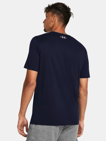 Koszulka sportowa męska Under Armour t-shirt bawełniana granatowa (57870/1382911-408)