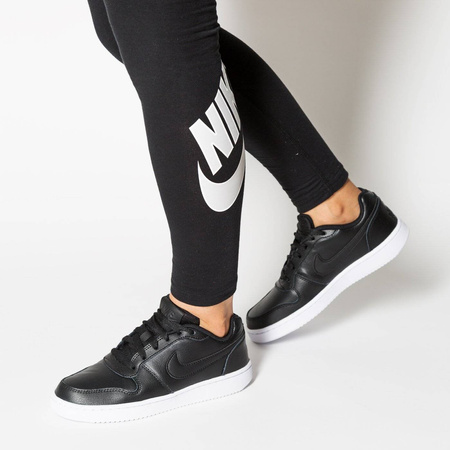 Sneakersy damskie skórzane Nike Ebernon Low buty sportowe czarne (AQ1779-001)
