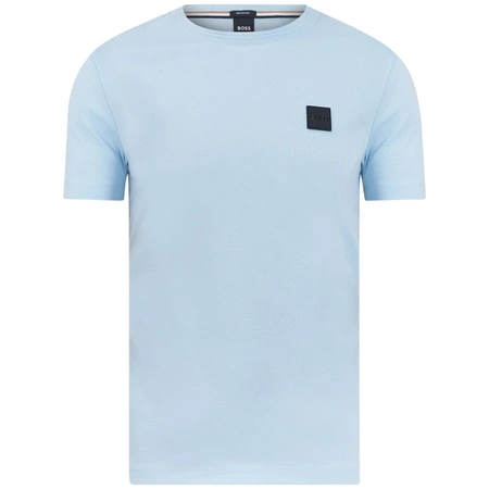 T-shirt męski BOSS Tiburt 278 AZZURRO koszulka bawełniana błękitna (50515598-450)
