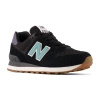 Sneakersy damskie New Balance 574 buty sportowe skórzane czarne (WL574RA)