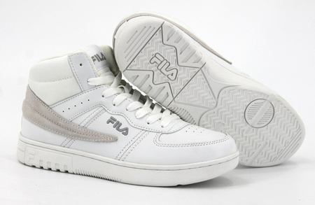 Wyprzedaż - Sneakersy wysokie damskie Fila Noclaf MID WMN buty sportowe za kostkę białe (FFW025410004)
