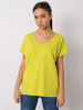 Bawełniany t-shirt V-neck limonkowy (RV-TS-4832.40P)