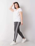 Ciemnoszare melanżowe legginsy plus size (RV-LG-6302.53)