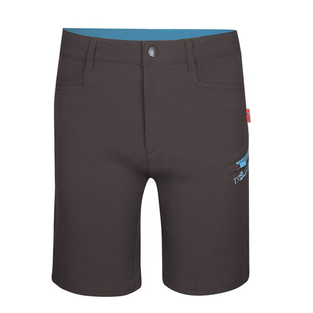 Szorty softshellowe dziecięce dla chłopca/dziewczynki Trollkids Kids Haugesund Shorts anthracite/medium blue (330-605)