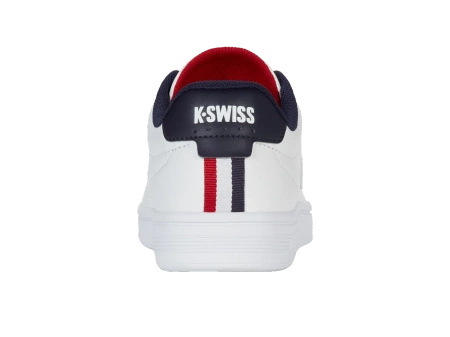 Męskie sneakersy K-Swiss COURT SHIELD II WHITE/PEACOAT/SAMBA RED-M (04412-983-M)