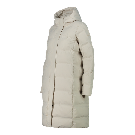 Wyprzedaż - Kurtka długa zimowa damska CMP płaszcz ocieplany wodoodporny beżowy (34K0096/A238)