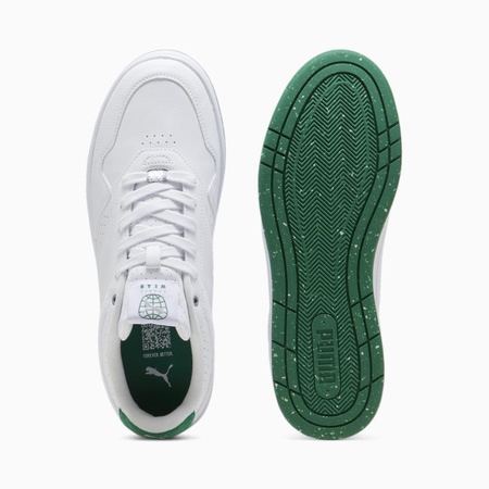 Wyprzedaż - Buty sportowe męskie Puma Court Classic Better White Archive z eko-skóry białe (395088-01)