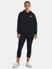 Bluza z kapturem damska UNDER ARMOUR Essential Fleece Oversized czarna (1379495-001)