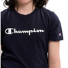 T-shirt chłopięcy Champion Legacy z okrągłym dekoltem granatowy (306285BS501)