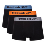 Bokserki męskie 3PAK Reebok SPORTS TRUNKS HISLOP czarny (15018)