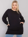 Czarna bawełniana bluza damska plus size (RV-BZ-7227.95)