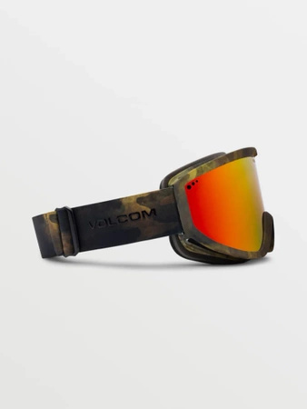 Gogle narciarskie damskie/męskie Volcom Footprints snowboardowe zimowe czerwone (VG0622303)