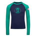 Strój kąpielowy dziecięcy dla chłopca/dziewczynki Trollkids Kids Kvalvika Shirt pepper green/navy (331-327)