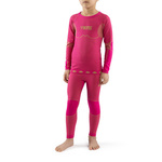 Bielizna termoaktywna dziecięca Viking Riko komplet bluzka i spodnie termiczne różowe (500/14/3030/48)
