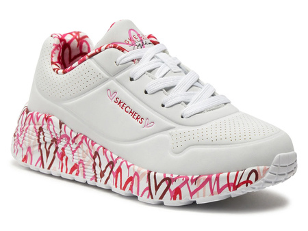 Buty damskie Skechers UNO LITE LOVELY LUV Biały (314976LWRPK)