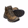 Buty trekkingowe męskie KEEN CIRCADIA MID WP BISON/BRINDLE skórzane wodoodporne i oddychające (KE-1026769)